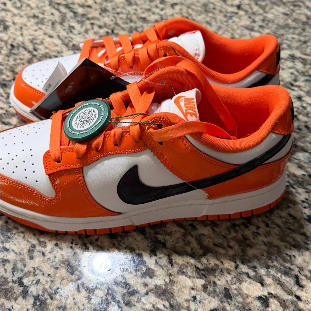 Nike dunks Bright Orange and White Sneakers - Picture 2 of 3